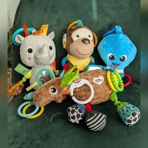 Baby Animal Plush Rattle Toy Set